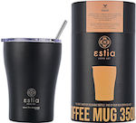 ΘΕΡΜΟΣ COFFEE MUG SAVE THE AEGEAN 350ml MIDNIGHT BLACK