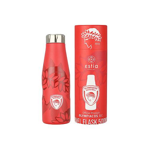ESTIA ΘΕΡΜΟΣ TRAVEL CUP OLYMPIACOS B.C 500ml 12 ΩΡΕΣ ΤΟ ΖΕΣΤΟ 24ΩΡΕΣ ΤΟ ΚΡΥΟ
