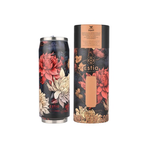 ESTIA HOME ART ΘΕΡΜΟΣ TRAVEL CUP 500ml - MIDNIGHT BLOSSOM
