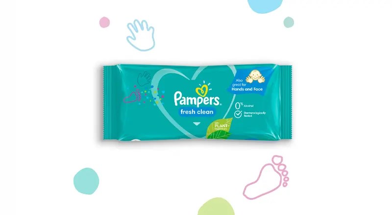 ΜΩΡΟΜΑΝΤΗΛΑ PAMPERS FRESH CLEAN 52TMX