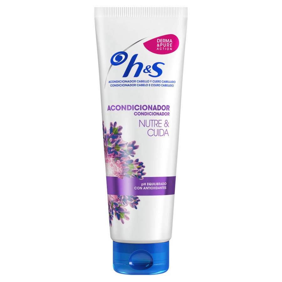 h&S  ACONDICIONADOR NUTRE &CUIDA. CONDITIONER ΜΑΛΛΙΩΝ 220ML