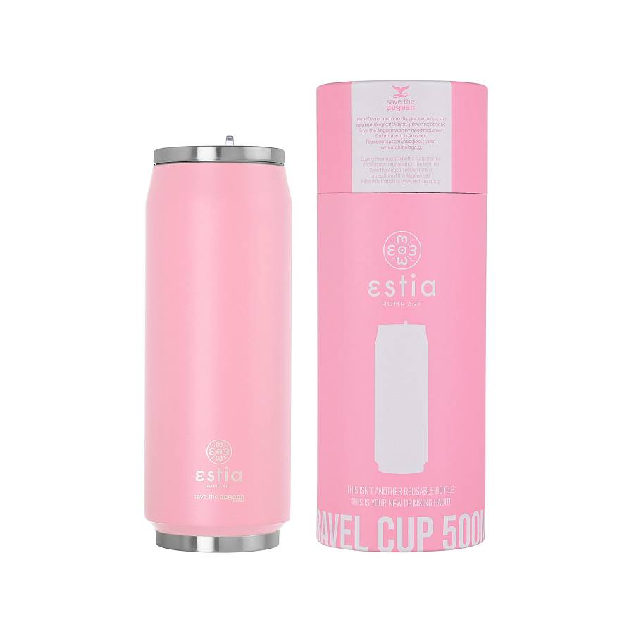 ΘΕΡΜΟΣ TRAVEL CUP SAVE THE AEGEAN 500ml BLOSSOM ROSE