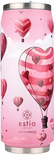 ESTIA TRAVEL CUP SAVE THE AEGEAN ΠΟΤΗΡΙ ΘΕΡΜΟΣ ΑΝΟΞΕΙΔΩΤΟ LOVE ASCEND ESTIA 500ML ΜΕ ΚΑΛΑΜΑΚΙ