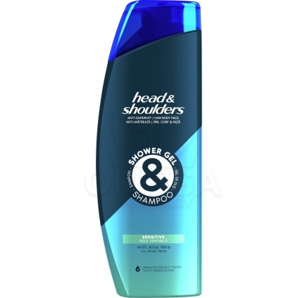 HEAD & SHOULDERS Shower Gel & Shampoo Sensitive Ανδρικό Αφρόλουτρο και Σαμπουάν με Αλόη 360ml