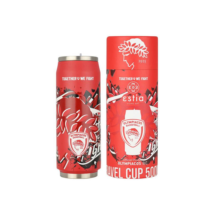 ESTIA ΘΕΡΜΟΣ TRAVEL CUP ΟΛΥΜΠΙΑΚΟΣ.BC 500ml 12 ΩΡΕΣ ΤΟ ΖΕΣΤΟ 24ΩΡΕΣ ΤΟ ΚΡΥΟ