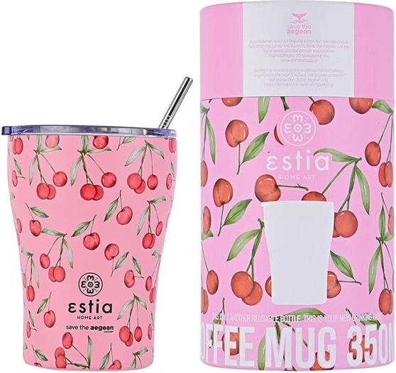 ESTIA COFFE MUG 350 ML  ΘΕΡΜΟΣ ΕΩΣ 12ΩΡΕΣ ΚΡΥΑ ΚΑΙ 6 ΩΡΕΣ ΖΕΣΤΑ ΡΟΦΗΜΑΤΑ