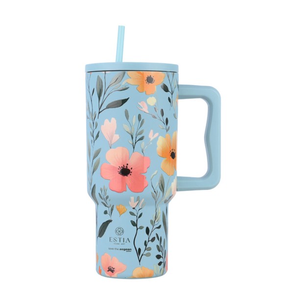ESTIA ΚΟΥΠΑ ΘΕΡΜΟΣ ΜΕ ΛΑΒΗ ΚΑΙ ΚΑΛΑΜΑΚΙ 900ML STRAW TUMBLER XL